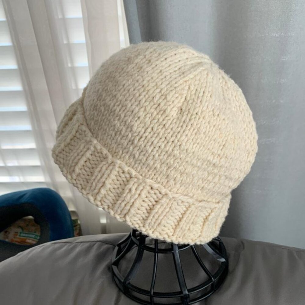 Homemade Cream Knit Hat
